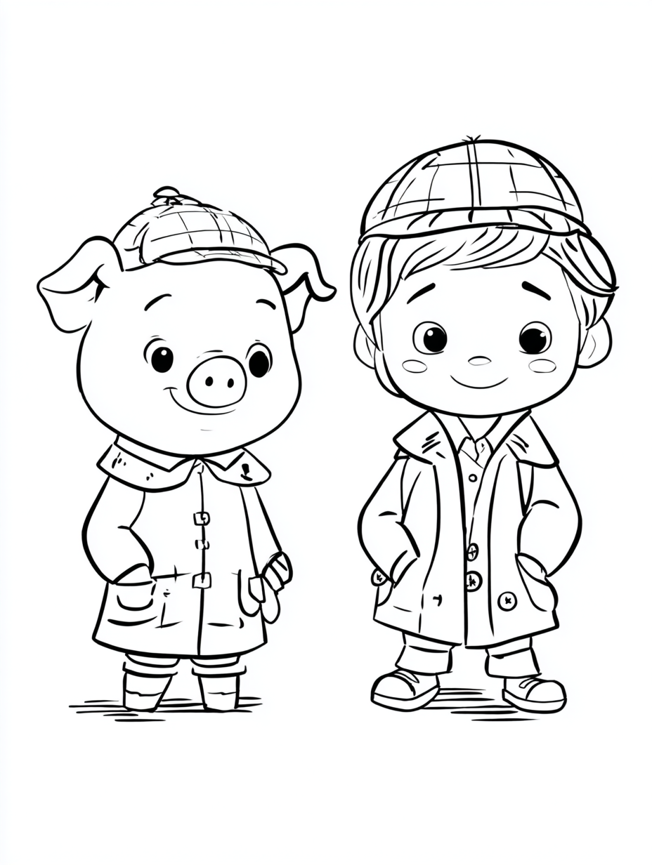 Świnka Grosik kolorowanka do druku 001