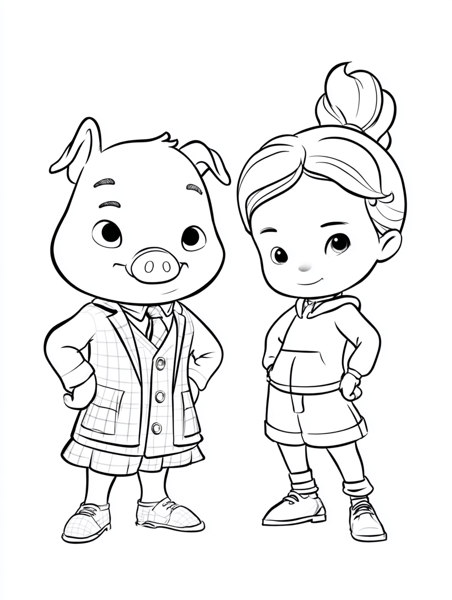 Świnka Grosik kolorowanka do druku 181