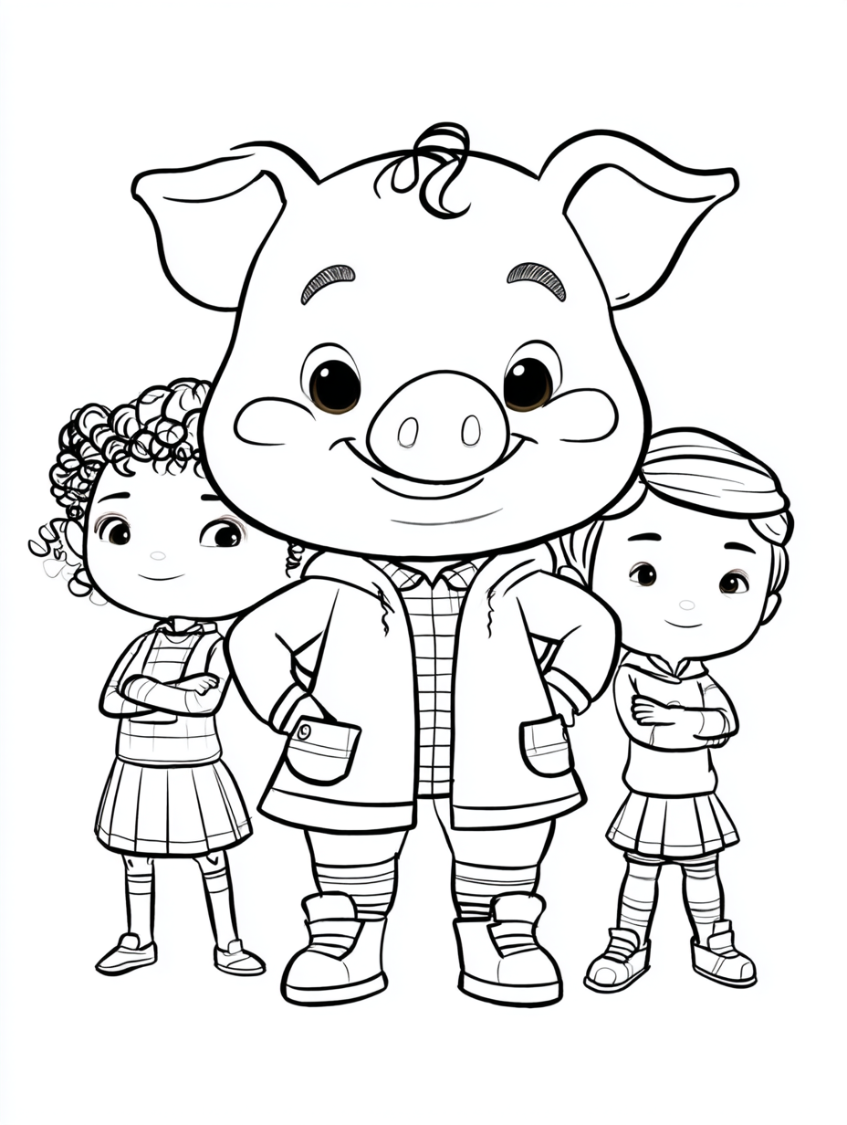 Świnka Grosik kolorowanka do druku 182