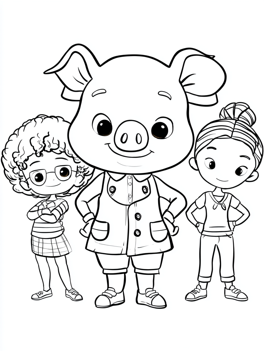 Świnka Grosik kolorowanka do druku 183