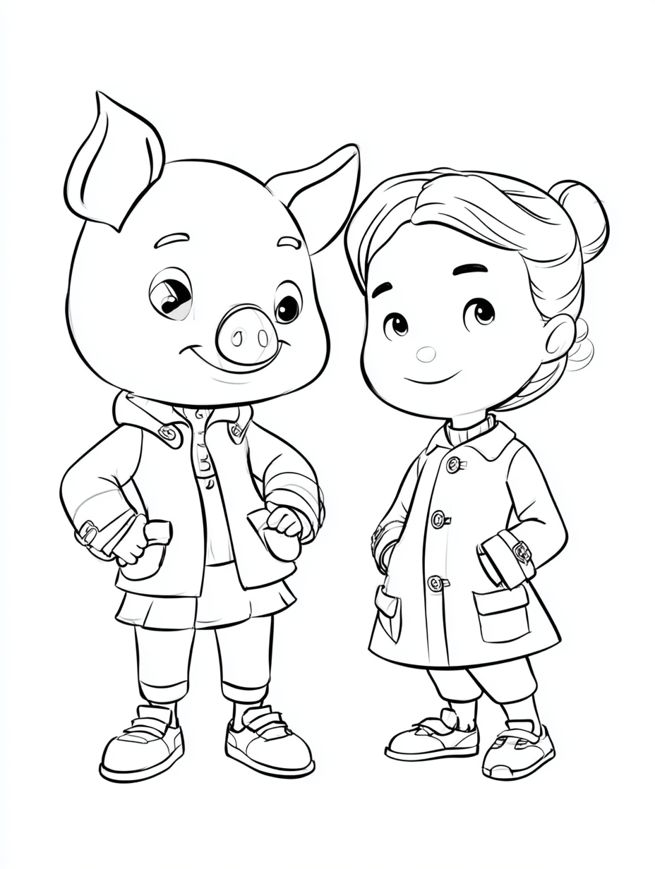 Świnka Grosik kolorowanka do druku 184