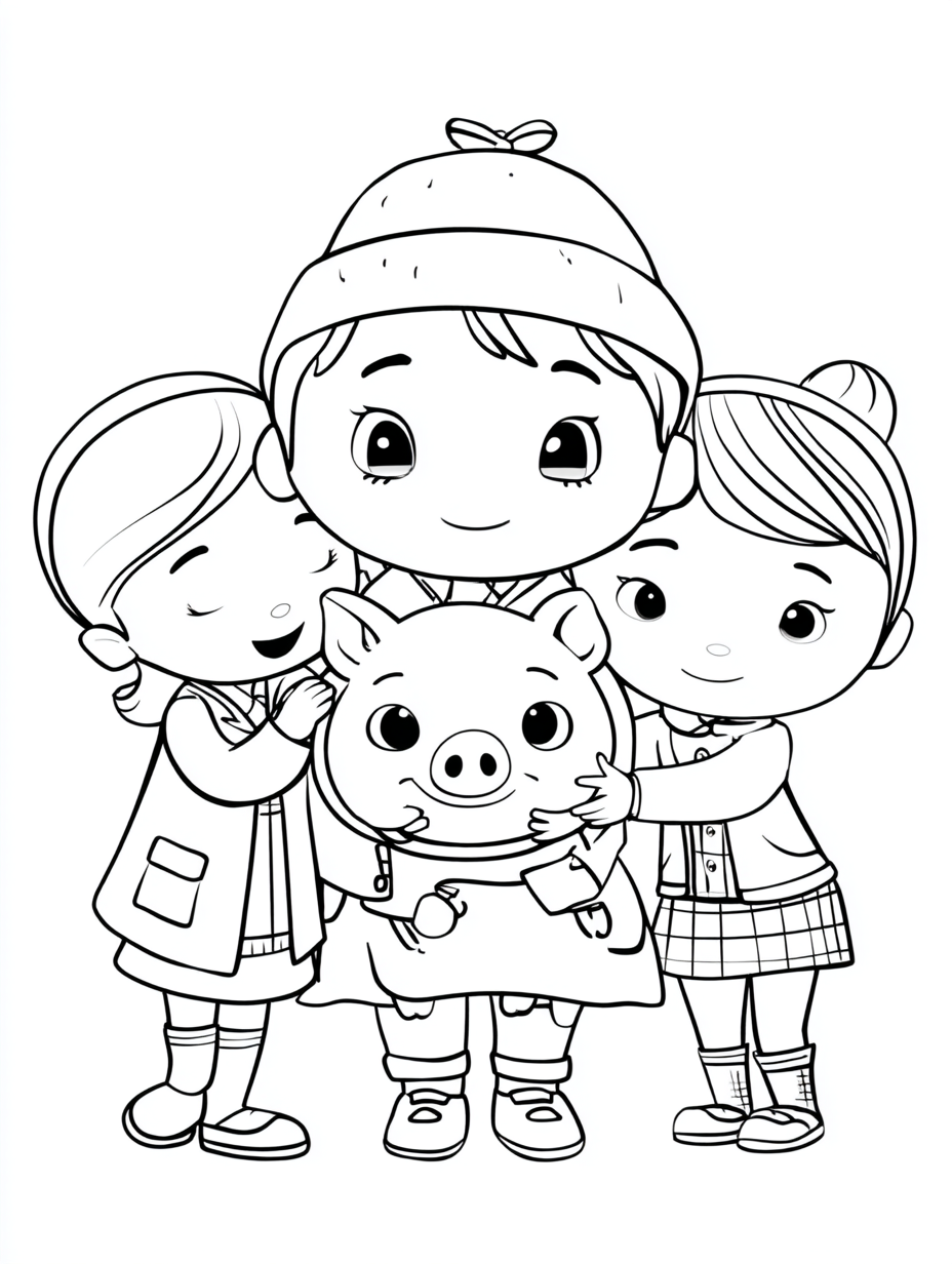 Świnka Grosik kolorowanka do druku 188